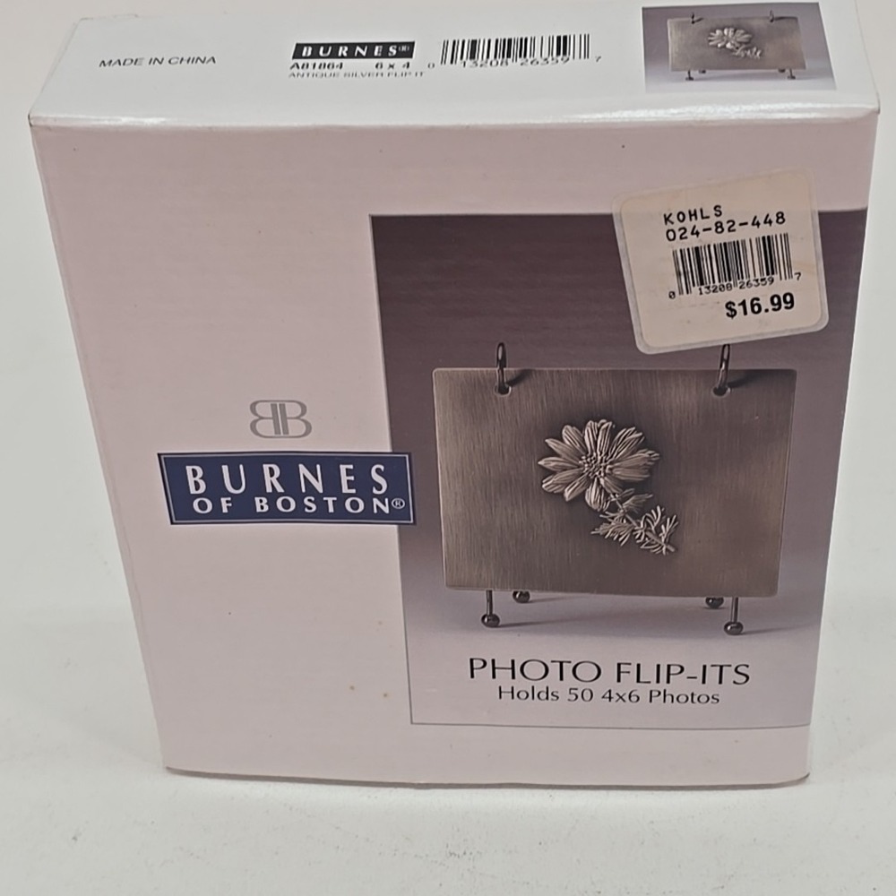 Burnes Of Boston Photo Flip-Its Frame 4 X 6 Holds 50 Photos